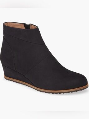 Women's Black Ankle Wedge Boot
